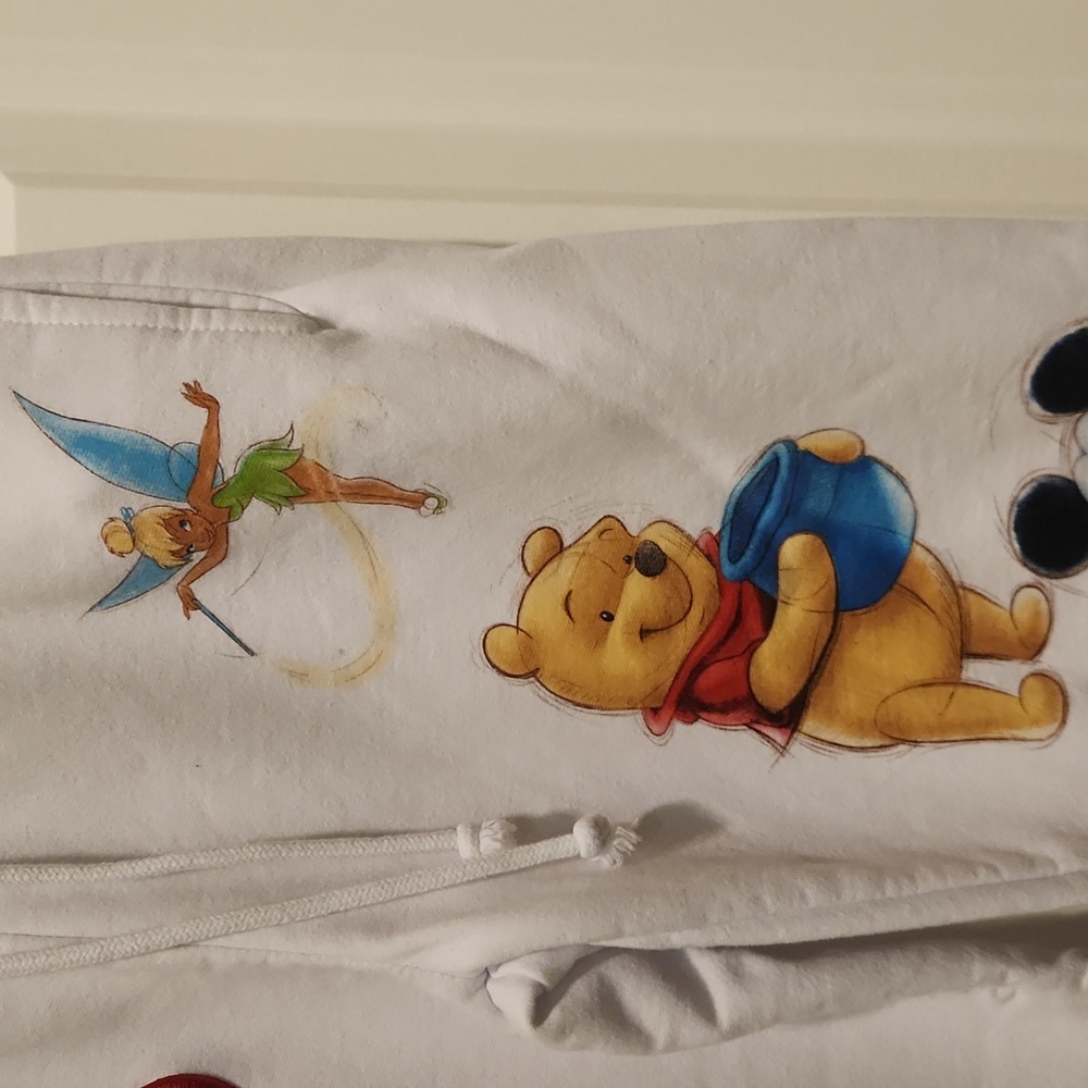 100 Year Disney Sweatpants with Pooh, Tink, Mickey M 7/9 - Picture 3 of 4